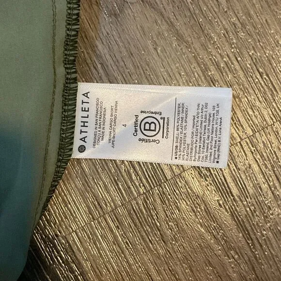 Athleta Vienna Cargo Skort Voyage‎ Eucalyptus Olive Green Women's Size 4 Skirt - Picture 4 of 10
